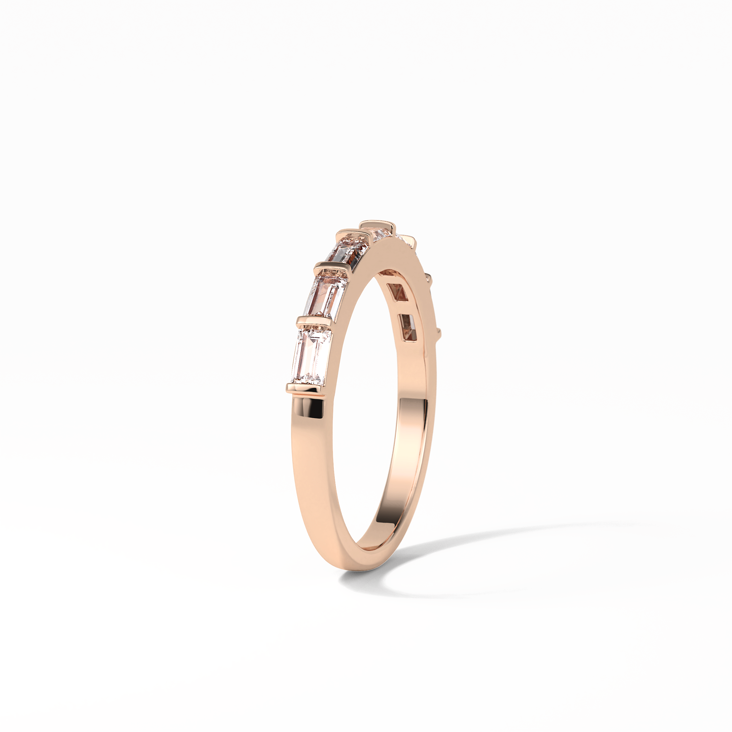 0.56 TCW Baguette Shaped Wedding Band 16