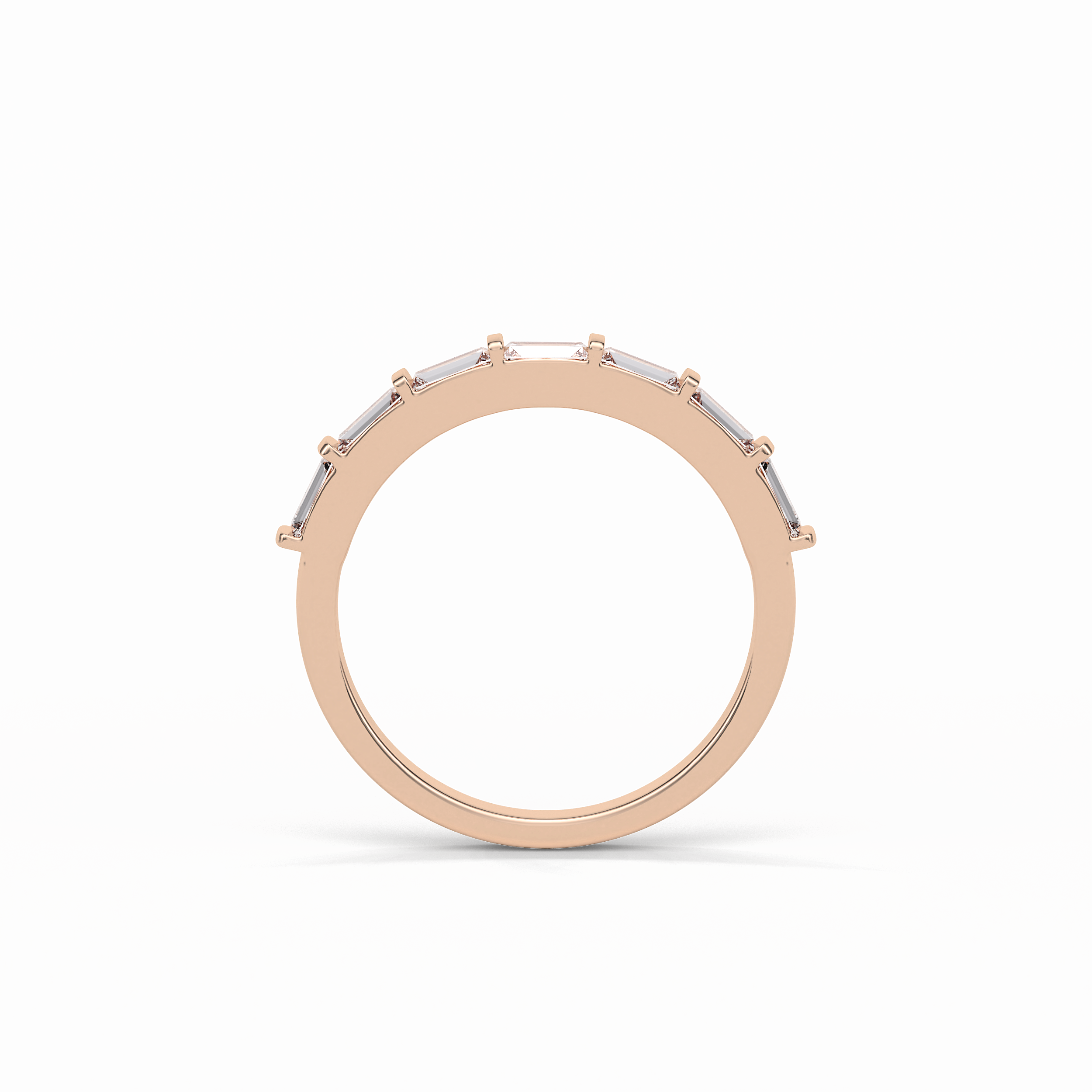 0.56 TCW Baguette Shaped Wedding Band 17