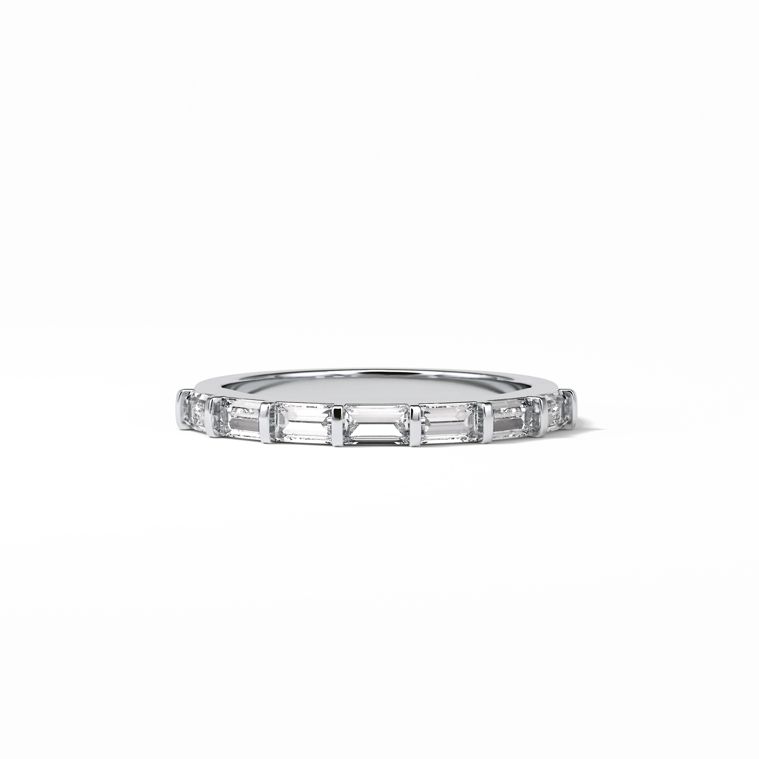 0.56 TCW Baguette Shaped Wedding Band 1