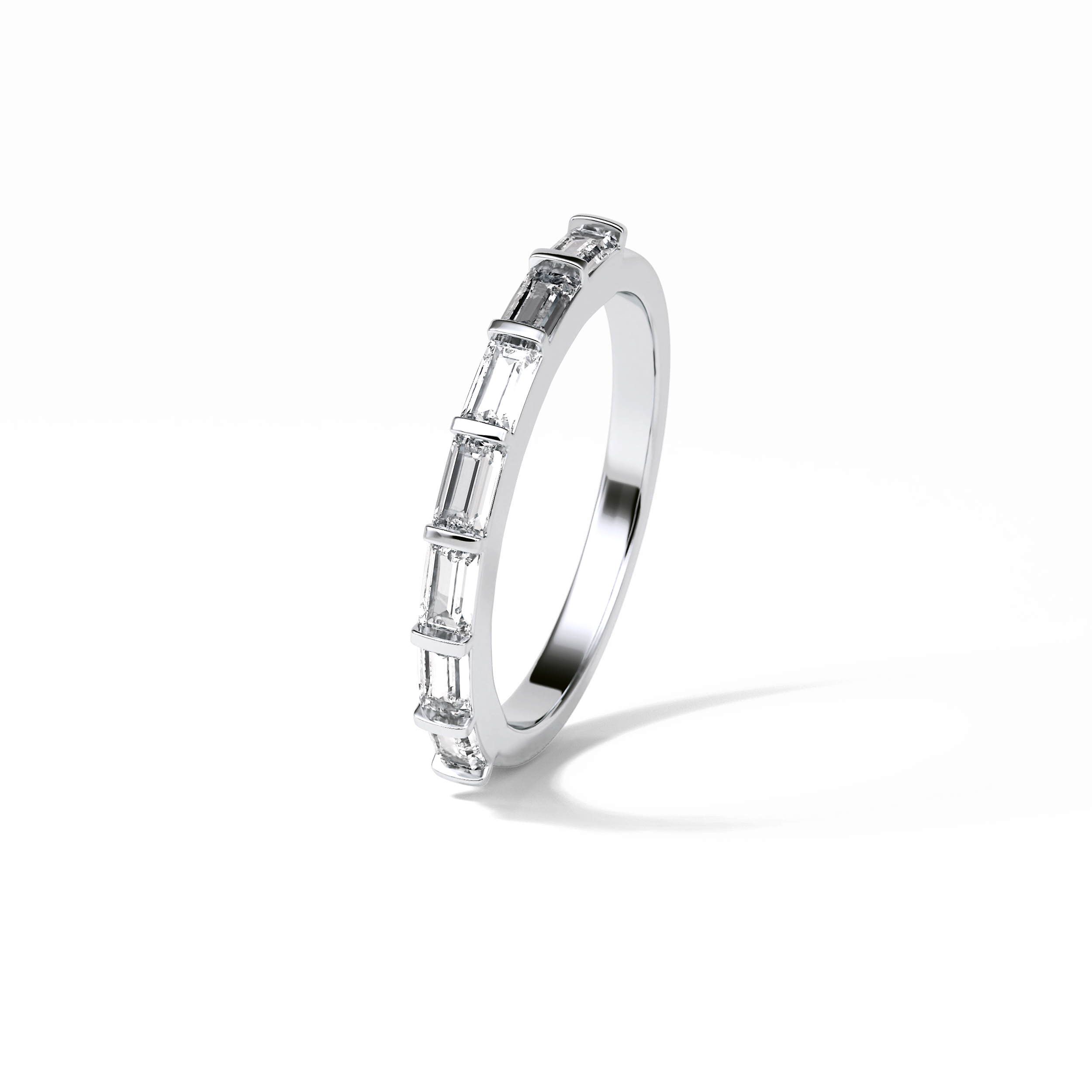0.56 TCW Baguette Shaped Wedding Band 2
