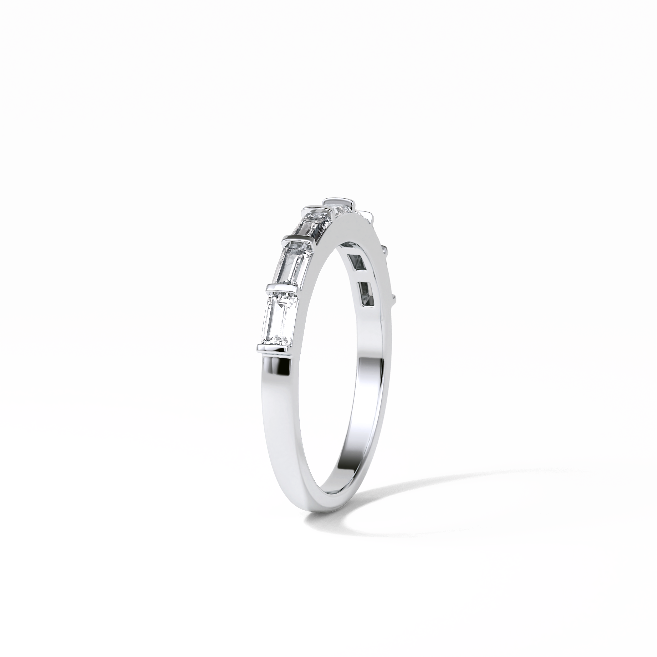 0.56 TCW Baguette Shaped Wedding Band 3