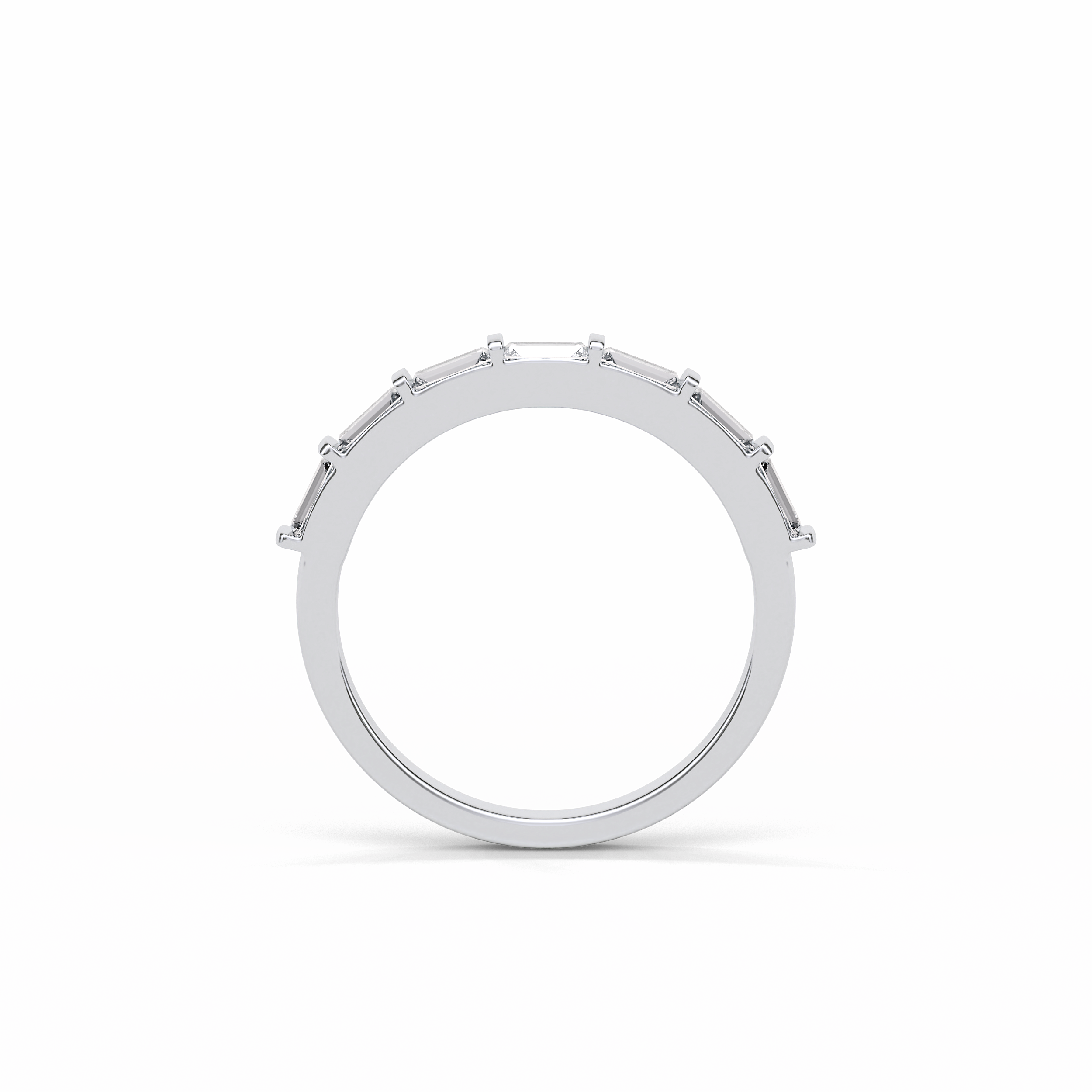 0.56 TCW Baguette Shaped Wedding Band 4