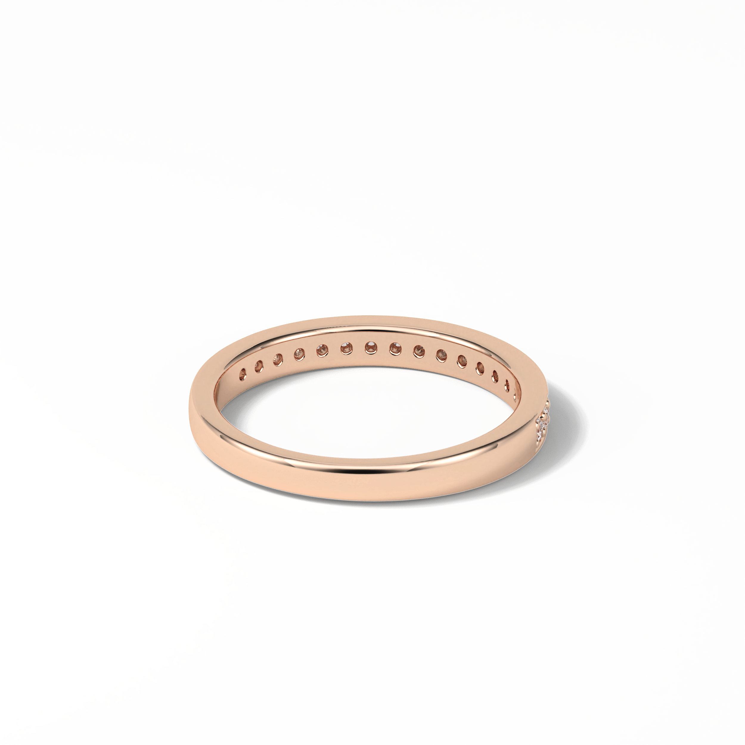 0.3 TCW Round Shaped Wedding Band 12