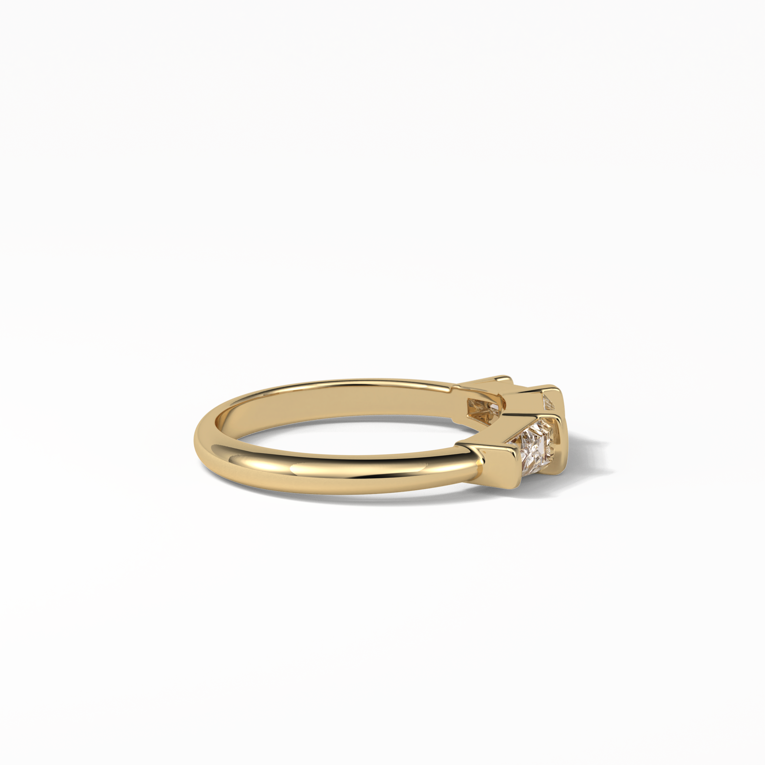0.52 TCW Baguette Shaped Wedding Band 14