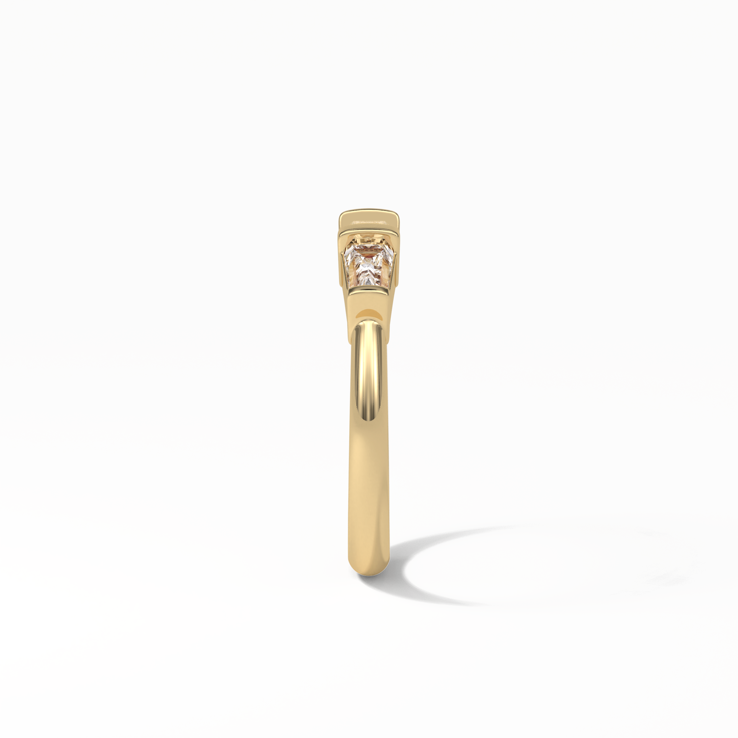 0.52 TCW Baguette Shaped Wedding Band 10