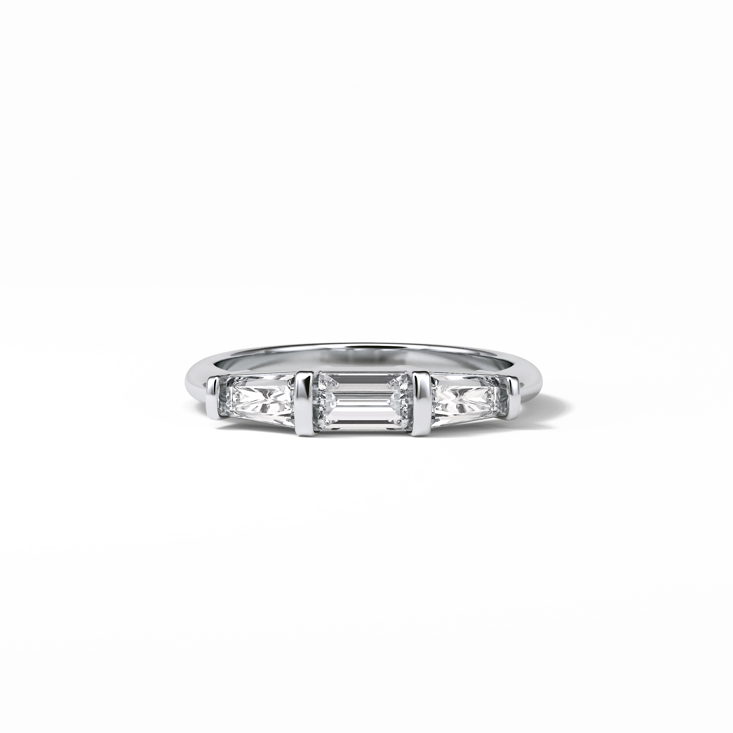 0.52 TCW Baguette Shaped Wedding Band 1