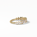 1.28 TCW Emerald and Round Shaped Wedding Band 13