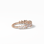 1.28 TCW Emerald and Round Shaped Wedding Band 17