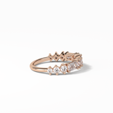 1.28 TCW Emerald and Round Shaped Wedding Band 17