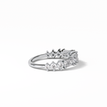 1.28 TCW Emerald and Round Shaped Wedding Band 3