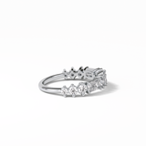 1.28 TCW Emerald and Round Shaped Wedding Band 3