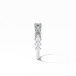 1.28 TCW Emerald and Round Shaped Wedding Band 4