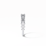 1.28 TCW Emerald and Round Shaped Wedding Band 4