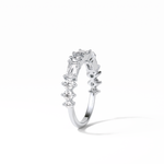 1.28 TCW Emerald and Round Shaped Wedding Band 5