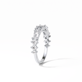 1.28 TCW Emerald and Round Shaped Wedding Band 5