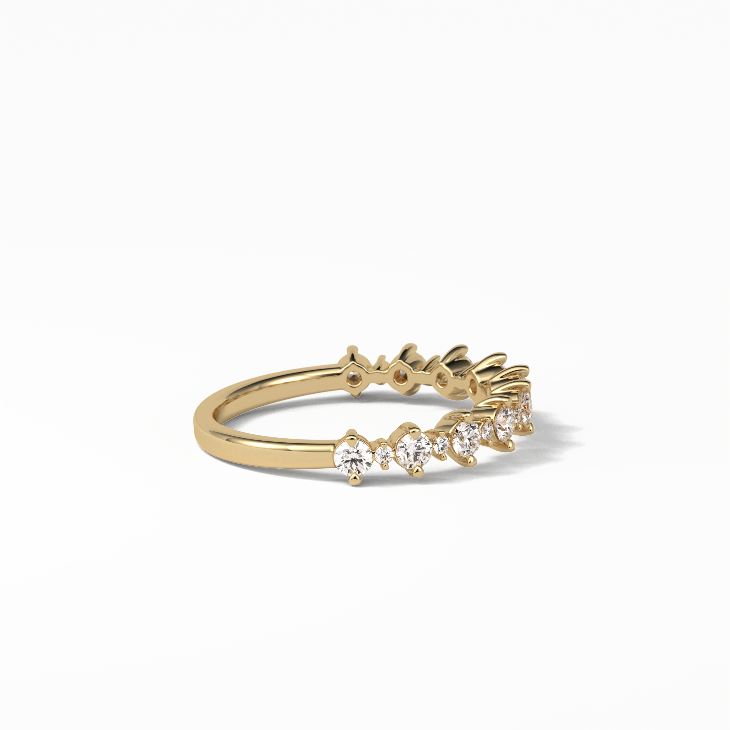 0.52 TCW Round Shaped Wedding Band 14