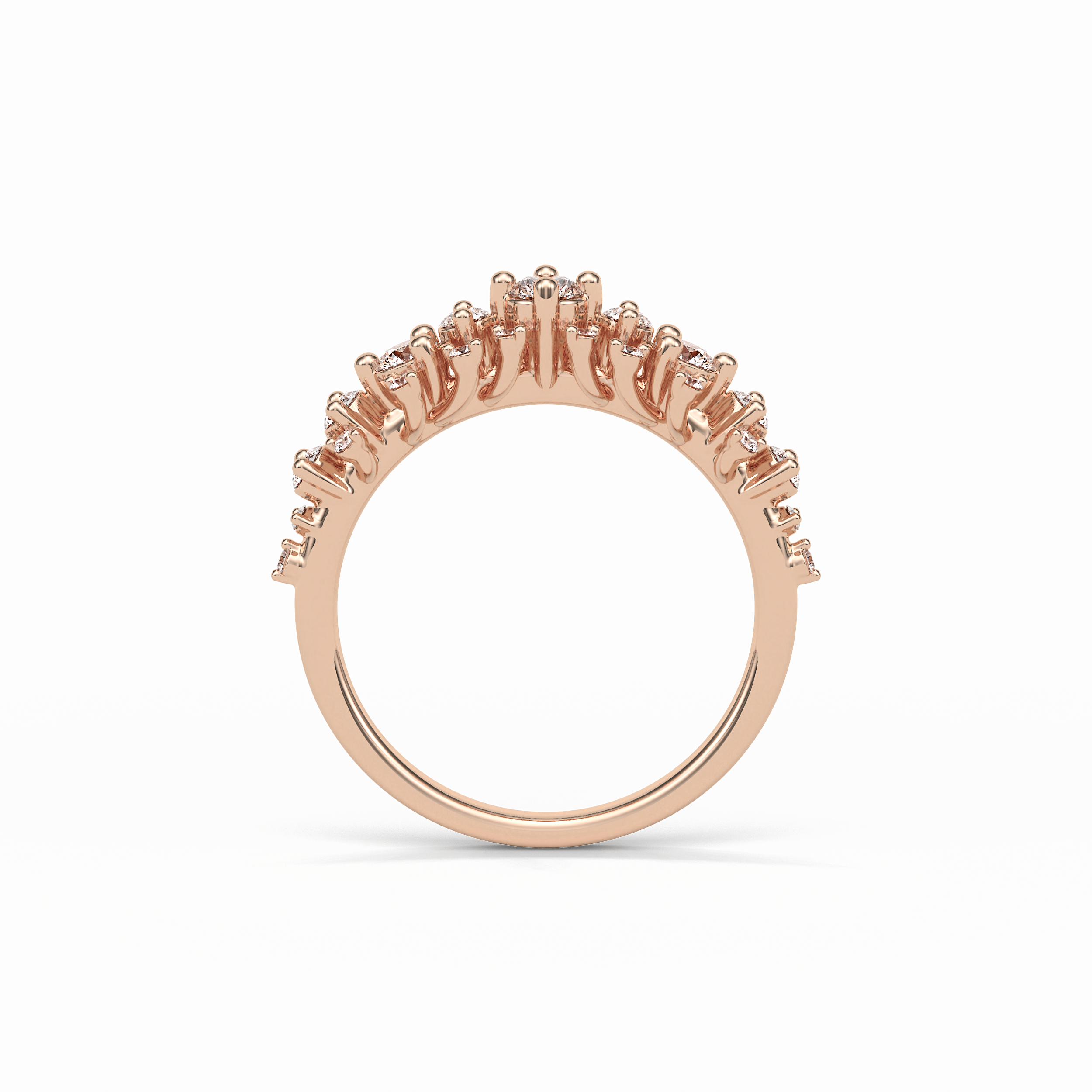 0.64 TCW Round Shaped Wedding Band 18