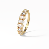 1.2 TCW Oval and Round Shaped Wedding Band 12