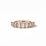 1.2 TCW Oval and Round Shaped Wedding Band 15