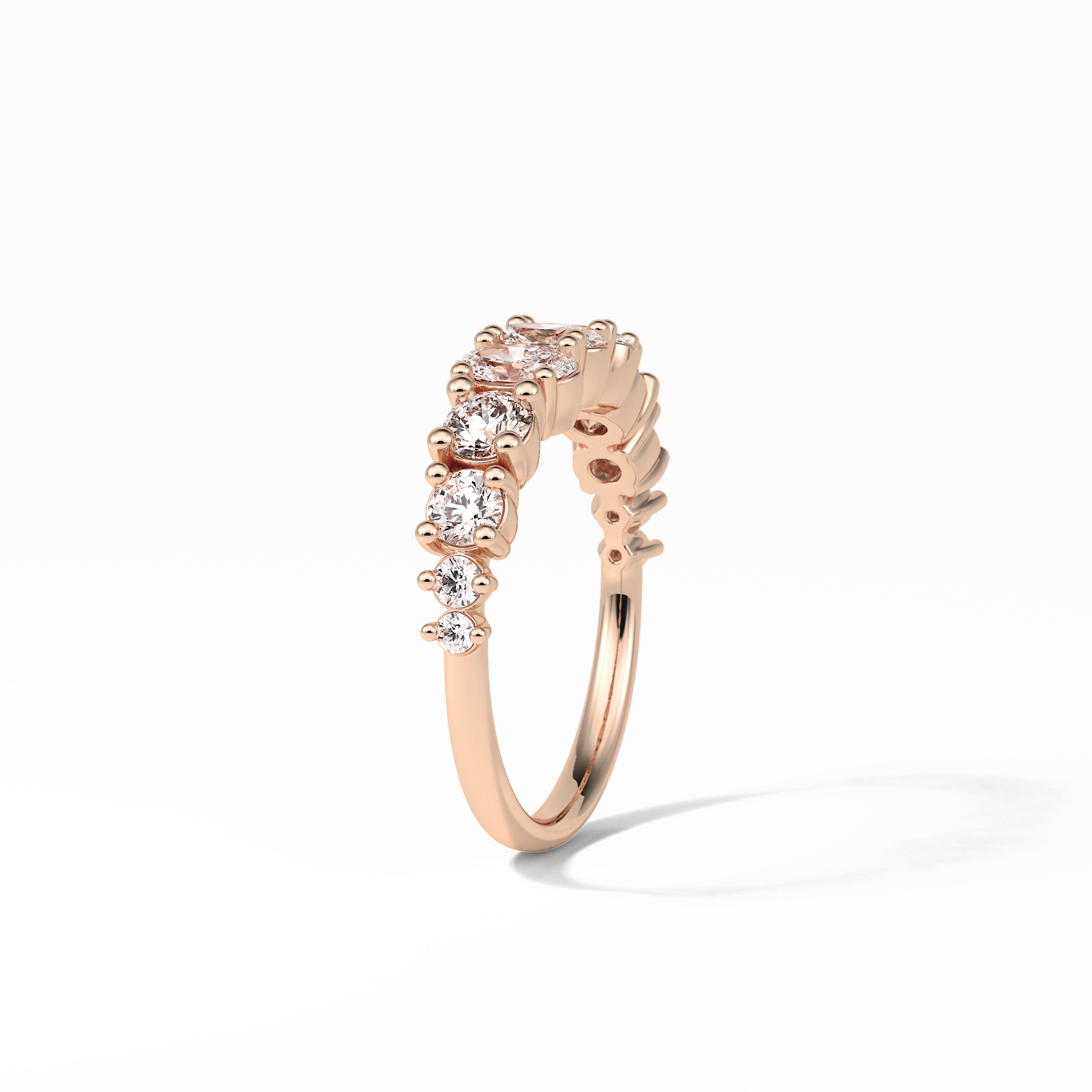 1.2 TCW Oval and Round Shaped Wedding Band 19