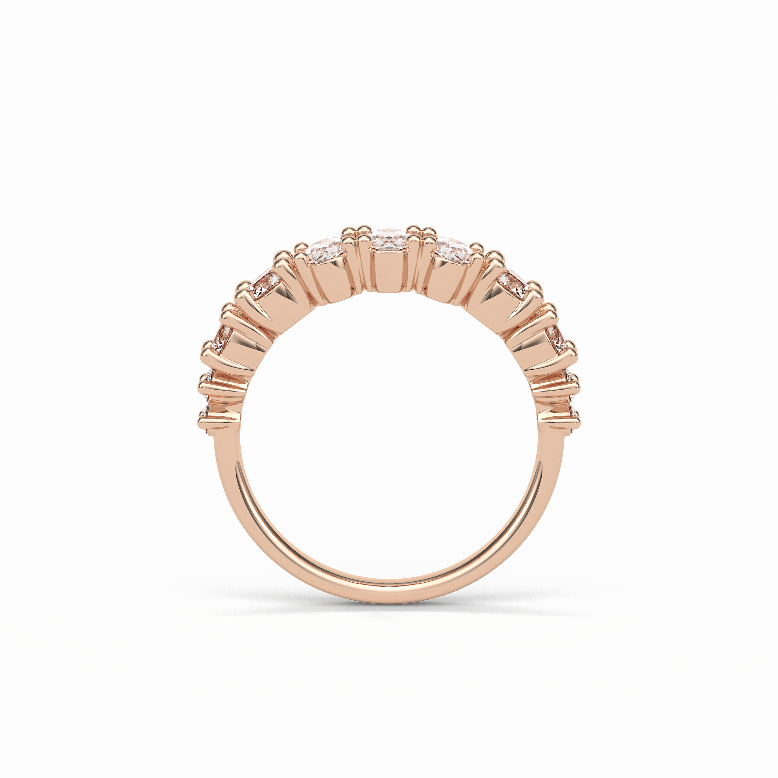 1.2 TCW Oval and Round Shaped Wedding Band 21