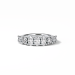 1.2 TCW Oval and Round Shaped Wedding Band 1