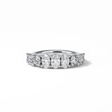 1.2 TCW Oval and Round Shaped Wedding Band 1