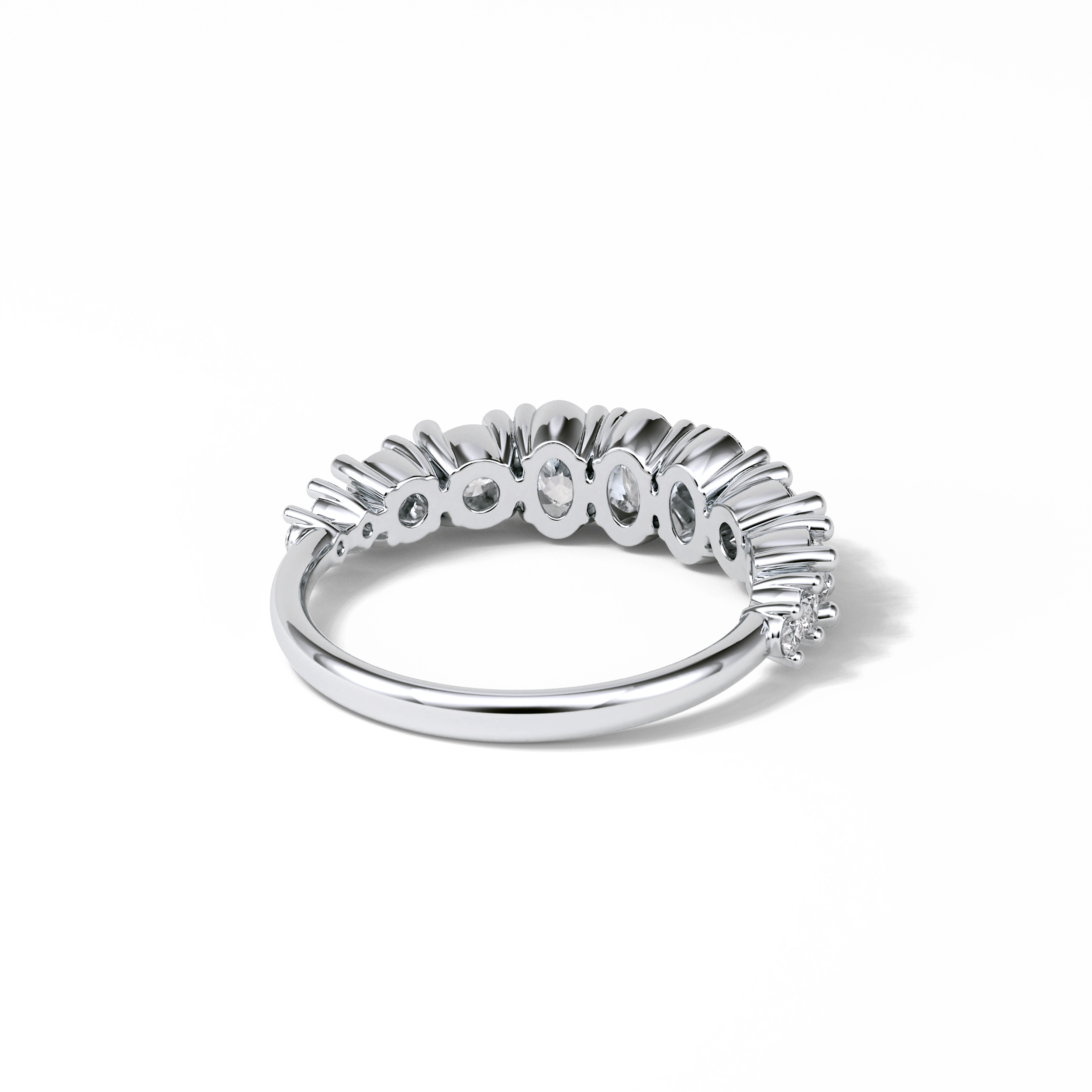 1.2 TCW Oval and Round Shaped Wedding Band 2