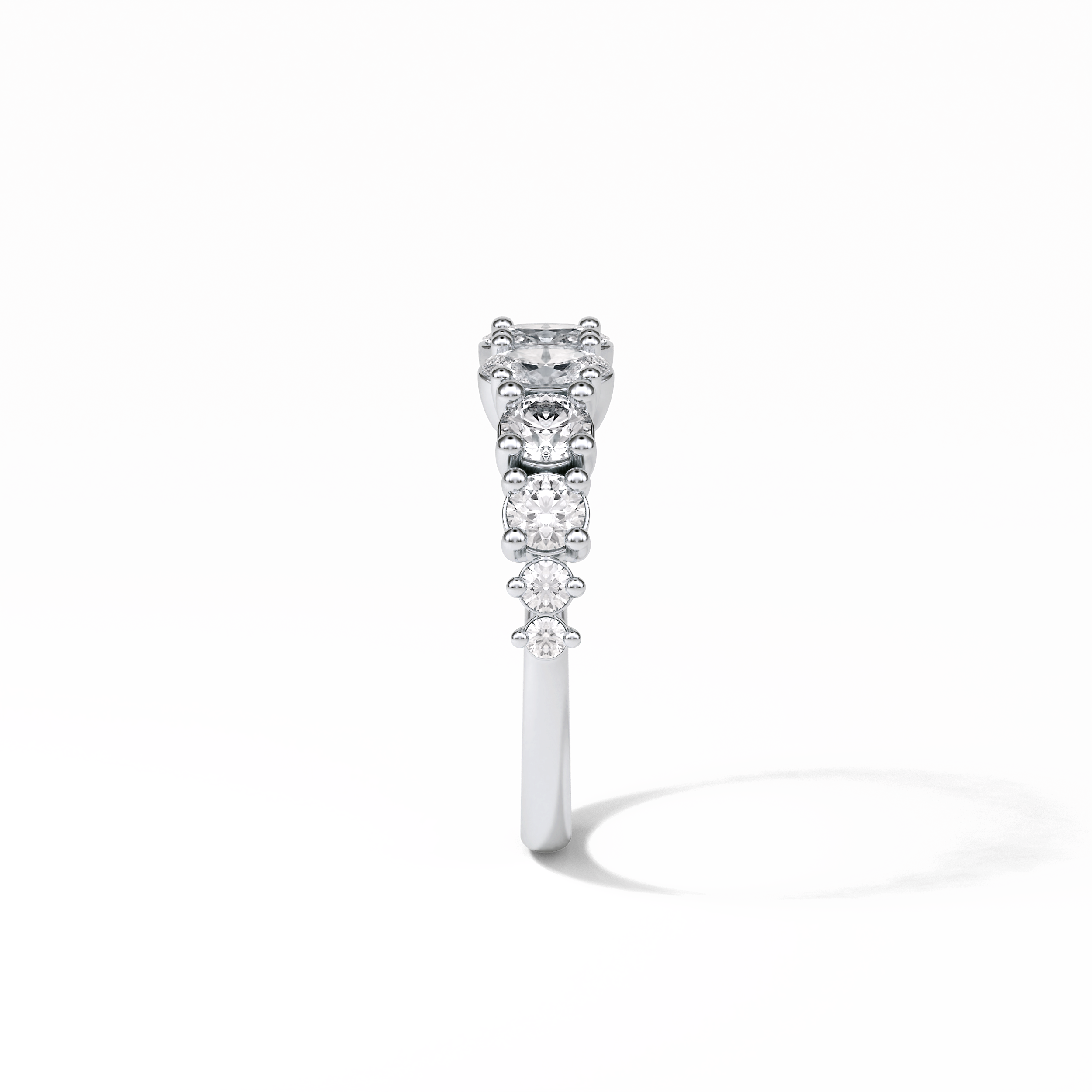 1.2 TCW Oval and Round Shaped Wedding Band 4