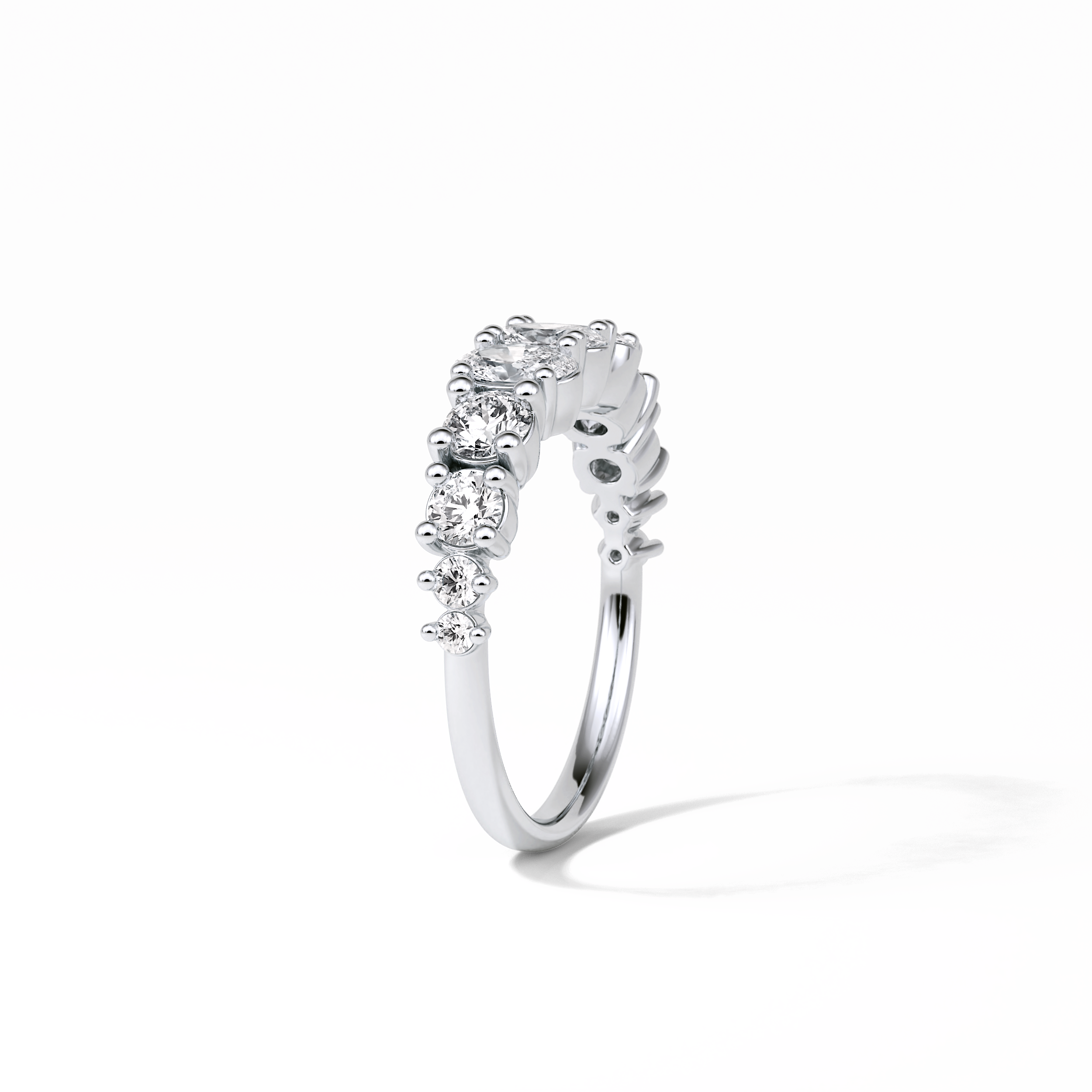 1.2 TCW Oval and Round Shaped Wedding Band 5