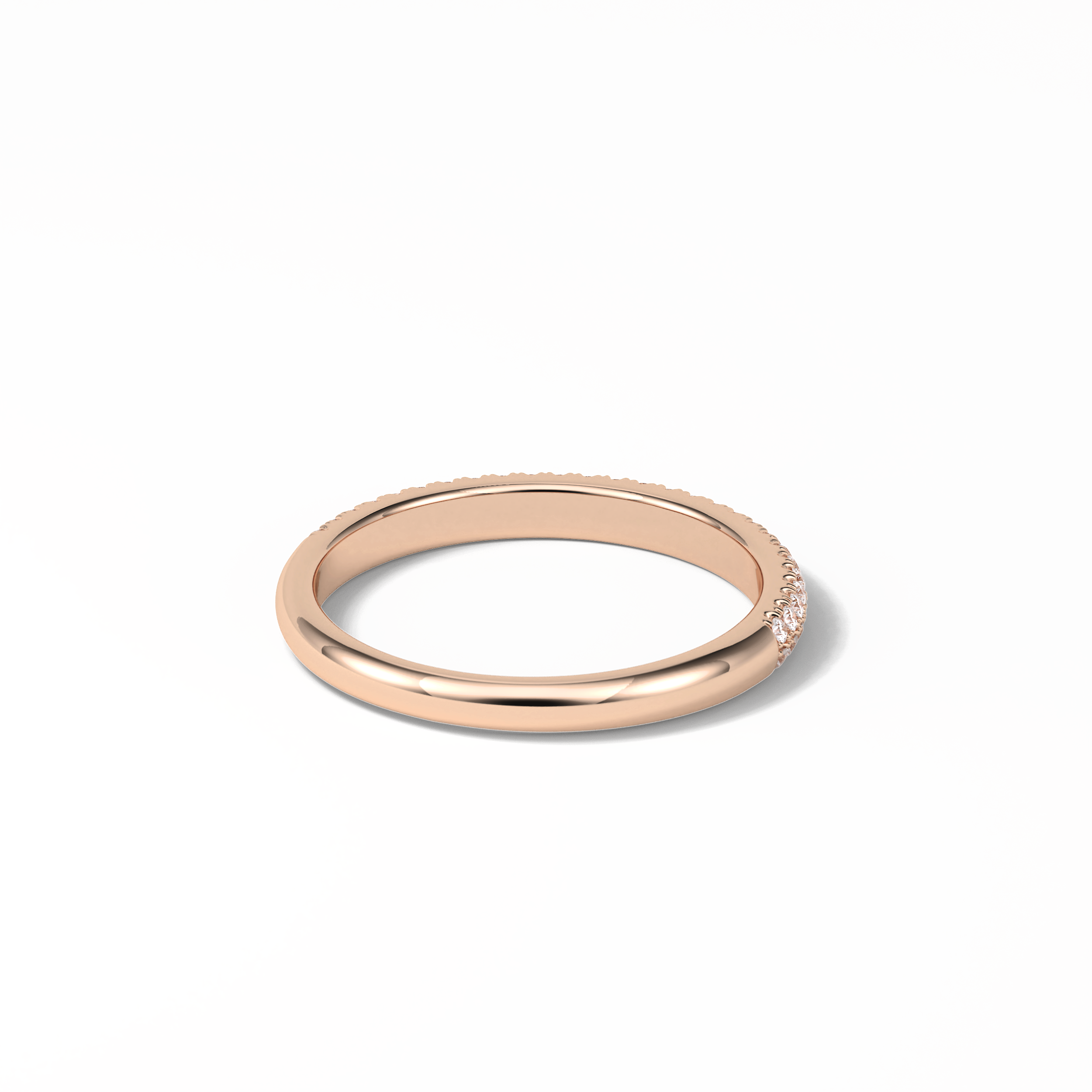 0.32 TCW Round Shaped Wedding Band 18