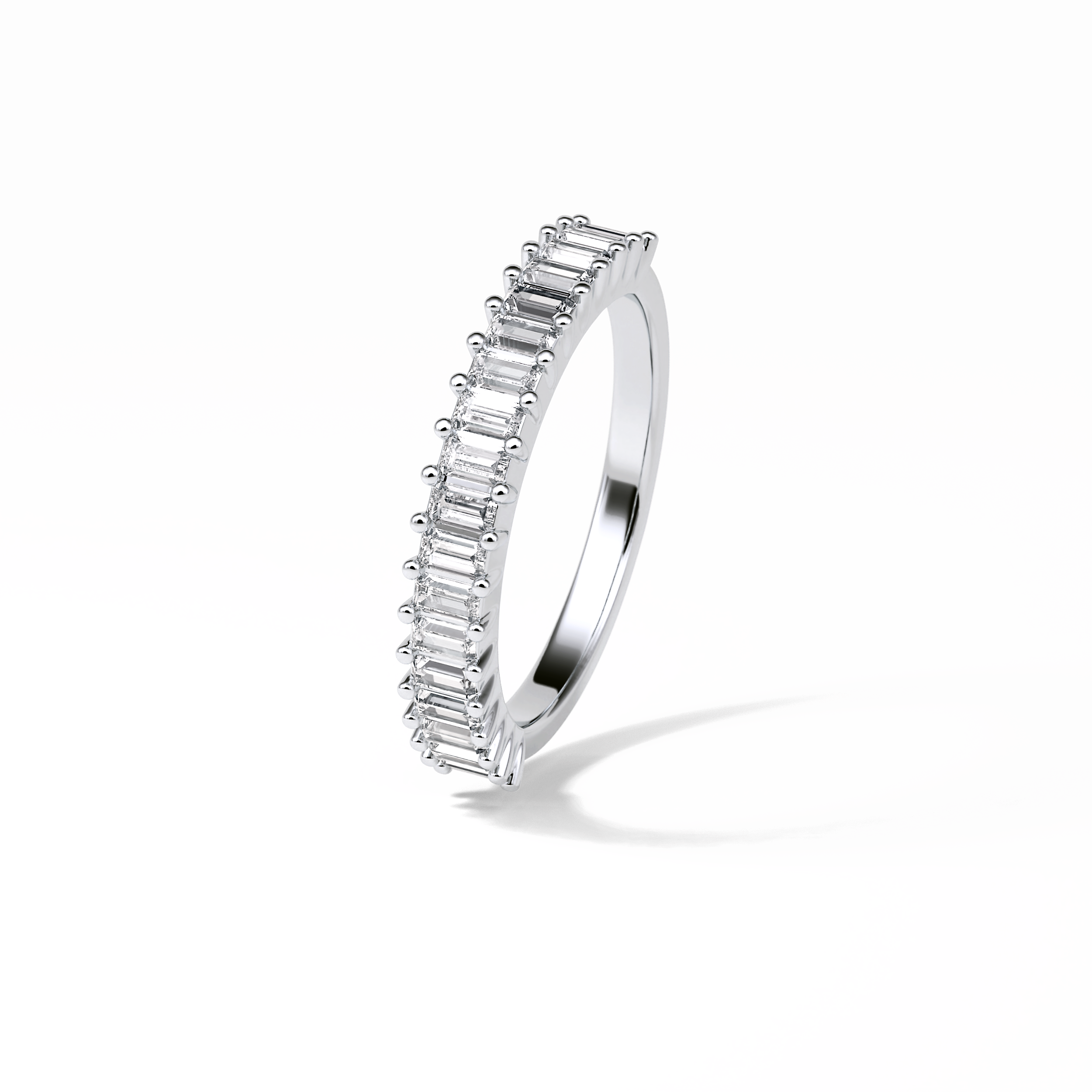 0.5 TCW Baguette Shaped Wedding Band 4