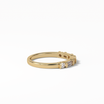 0.42 TCW Baguette and Round Shaped Wedding Band 11