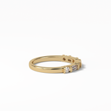 0.42 TCW Baguette and Round Shaped Wedding Band 11