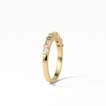 0.42 TCW Baguette and Round Shaped Wedding Band 12