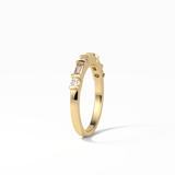 0.42 TCW Baguette and Round Shaped Wedding Band 12