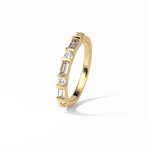 0.42 TCW Baguette and Round Shaped Wedding Band 13