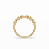 0.42 TCW Baguette and Round Shaped Wedding Band 10