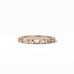 0.42 TCW Baguette and Round Shaped Wedding Band 15