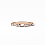 0.42 TCW Baguette and Round Shaped Wedding Band 15
