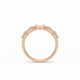 0.42 TCW Baguette and Round Shaped Wedding Band 21