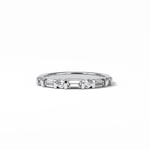 0.42 TCW Baguette and Round Shaped Wedding Band 1