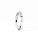 0.42 TCW Baguette and Round Shaped Wedding Band 5
