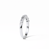 0.42 TCW Baguette and Round Shaped Wedding Band 5