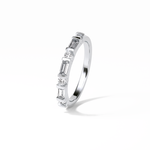 0.42 TCW Baguette and Round Shaped Wedding Band 6