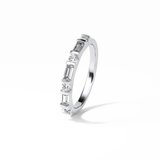 0.42 TCW Baguette and Round Shaped Wedding Band 6