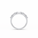0.42 TCW Baguette and Round Shaped Wedding Band 7