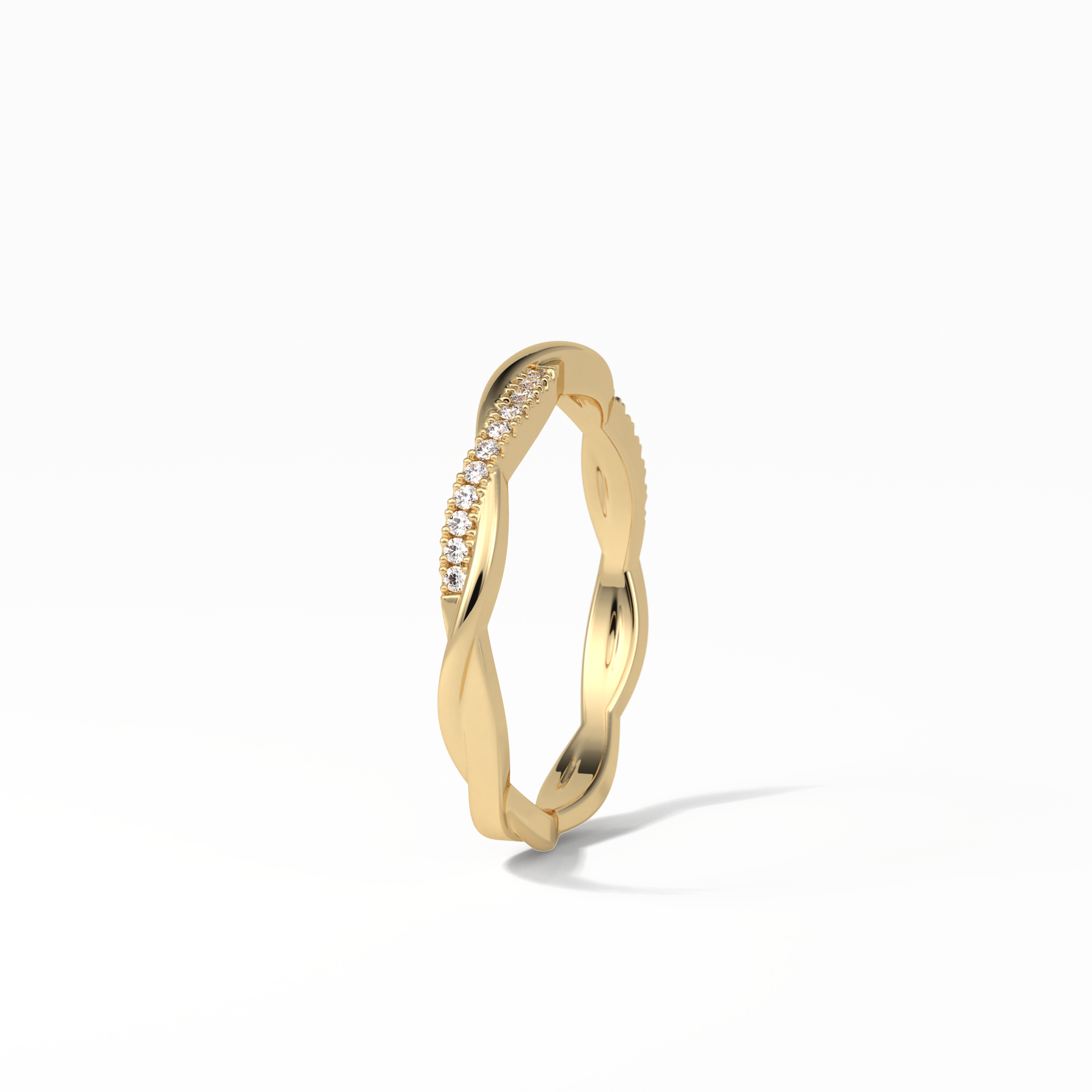 0.16 TCW Round Shaped Wedding Band 12