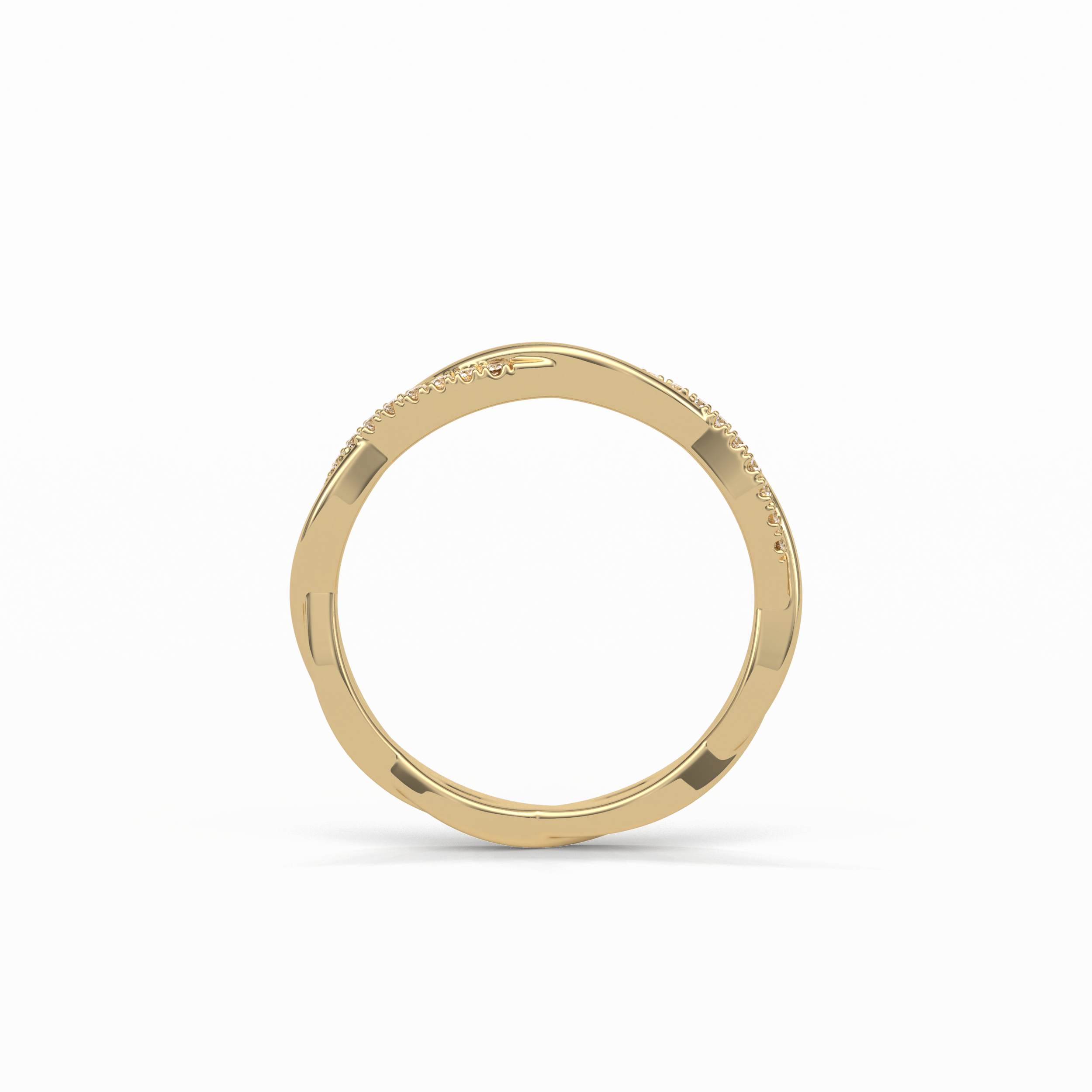0.16 TCW Round Shaped Wedding Band 10