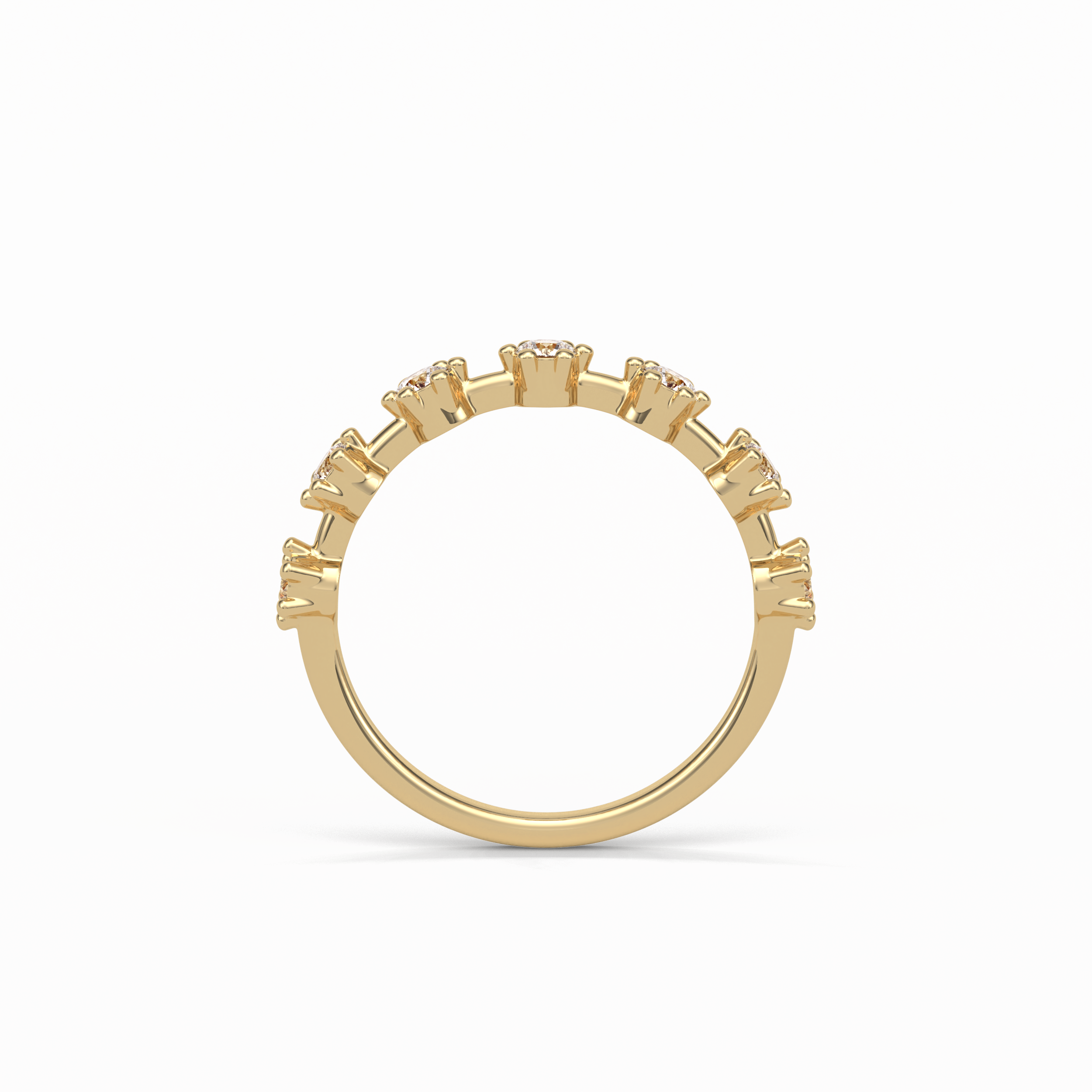 0.49 TCW Round Shaped Wedding Band 10